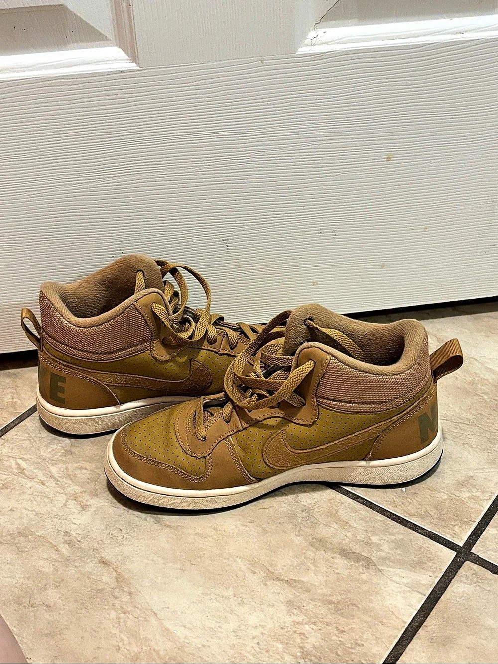 Nike Kids Son of Force Mid Winter "Wheat" Sneakers in Brown